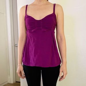 Lululemon eggplant/aubergine scrunched strap top